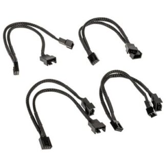 Akasa PWM Lueftersplitter, 4er Pack PC fan controller Black
