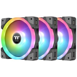 Thermaltake CL-F143-PL12SW-A PC fan Black, Transparent, RGB (W x H x D) 120 x 120 x 25 mm incl. RGB lighting control