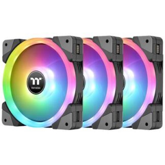 Thermaltake CL-F144-PL14SW-A PC fan Black, Transparent, RGB (W x H x D) 140 x 140 x 25 mm incl. RGB lighting control