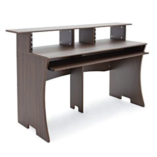 3 Tier Pro Audio Studio Desk by Gear4music 8U Walnut (2025 Model)